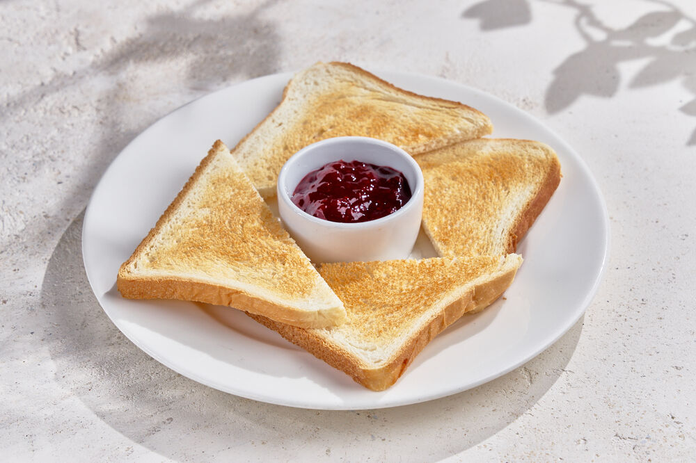 Toast with jam