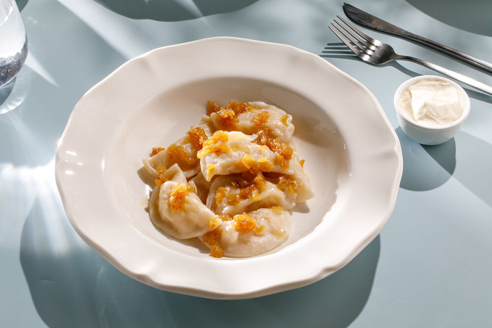 Вареники с картофелем и жареным луком