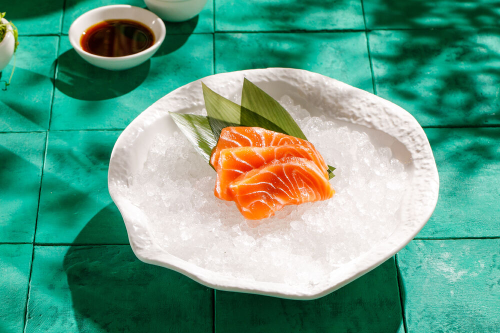 Salmon sashimi