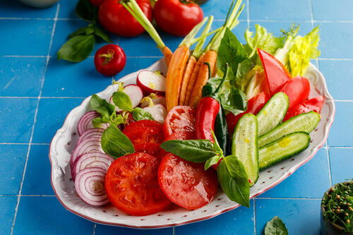 Seasonal vegetables and greens