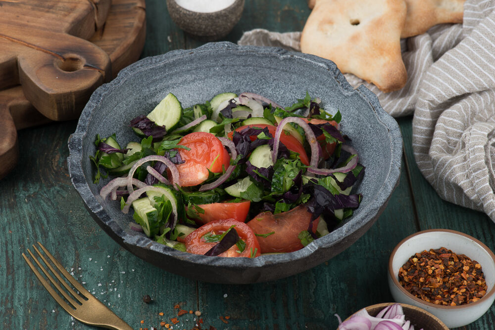 Georgian style salad with spices