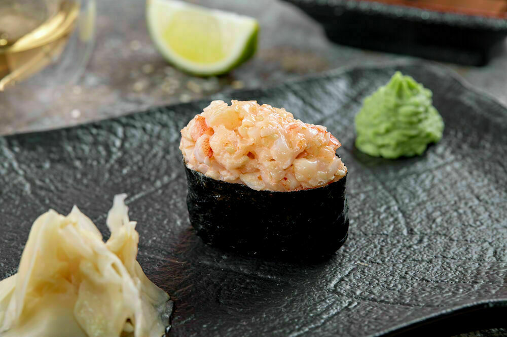 Spicy sushi with shrimp