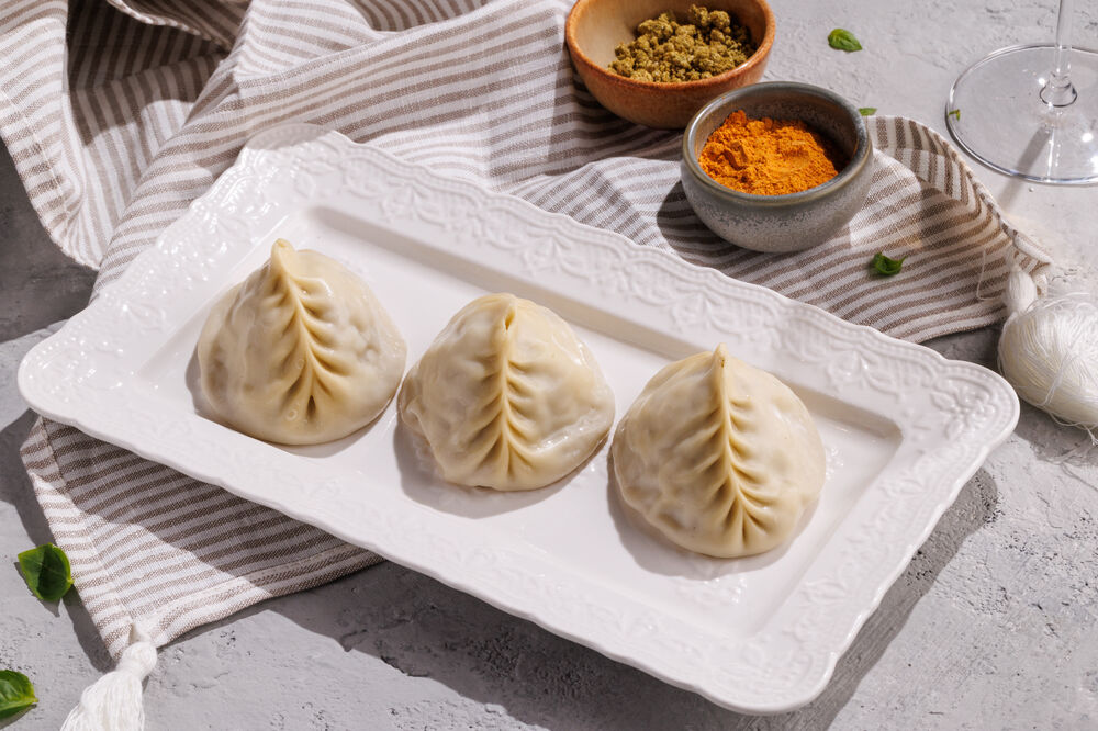 Oriental dunplings with lamb