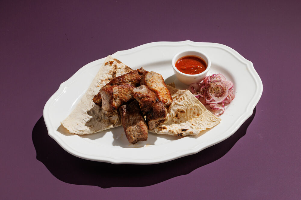 Grilled pork shashlik