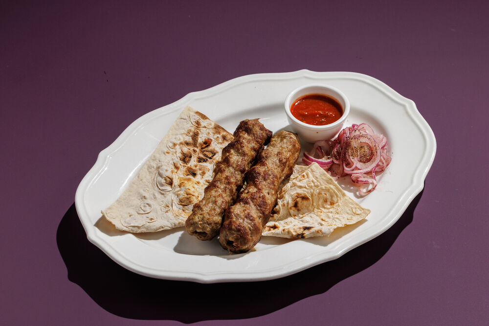 Grilled lamb kebab