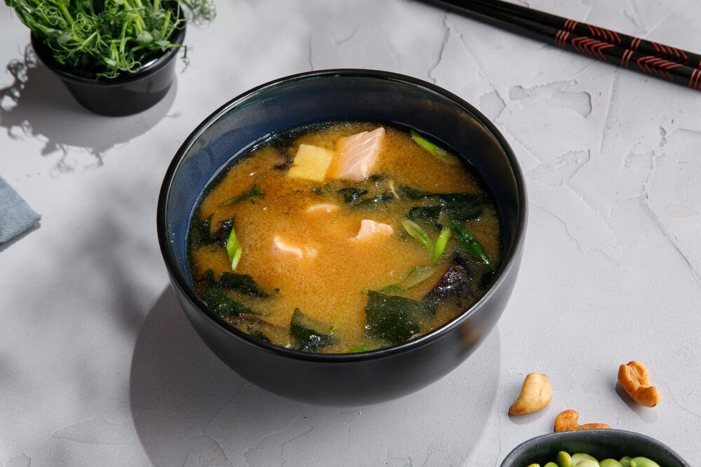 Miso soup with seafood