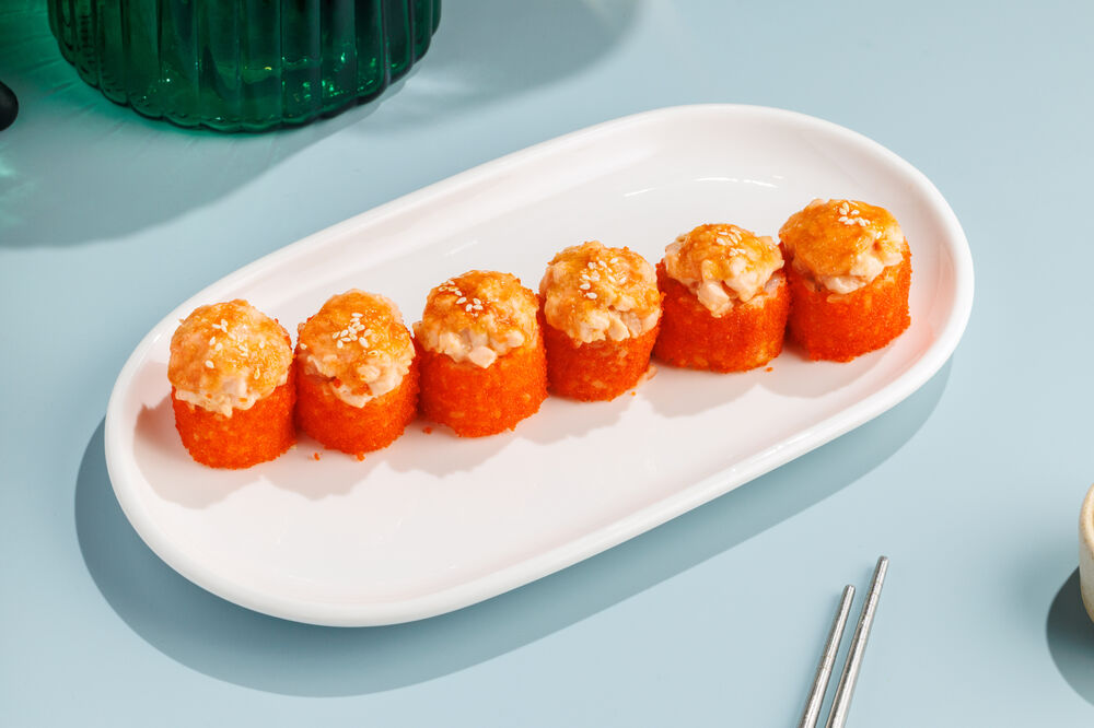 Baked salmon roll