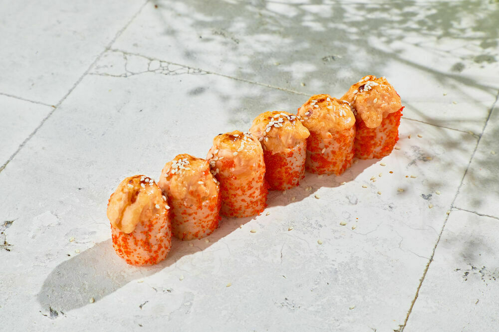 Baked roll with crab