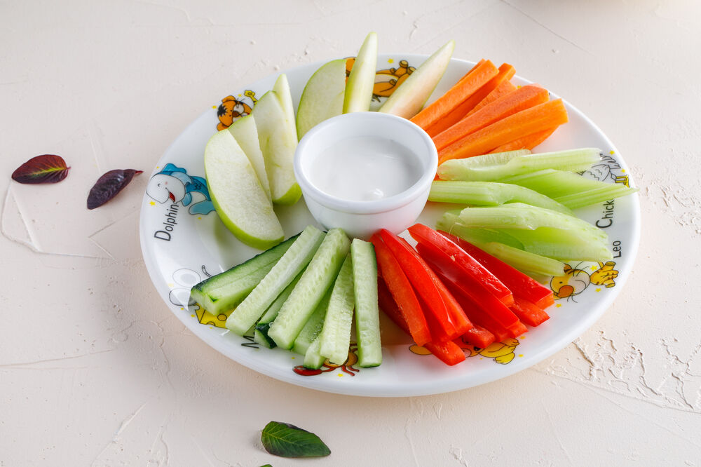 Salad "vegetable sticks" for children