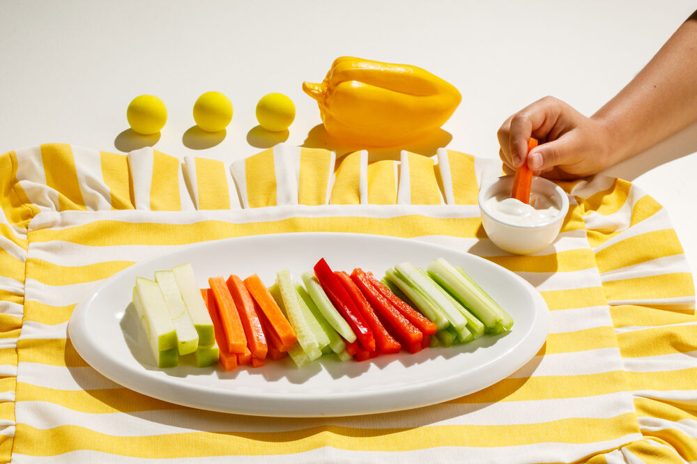 Salad "vegetable sticks" for children
