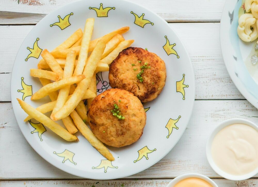Cutlets from fish with sauce on a choice