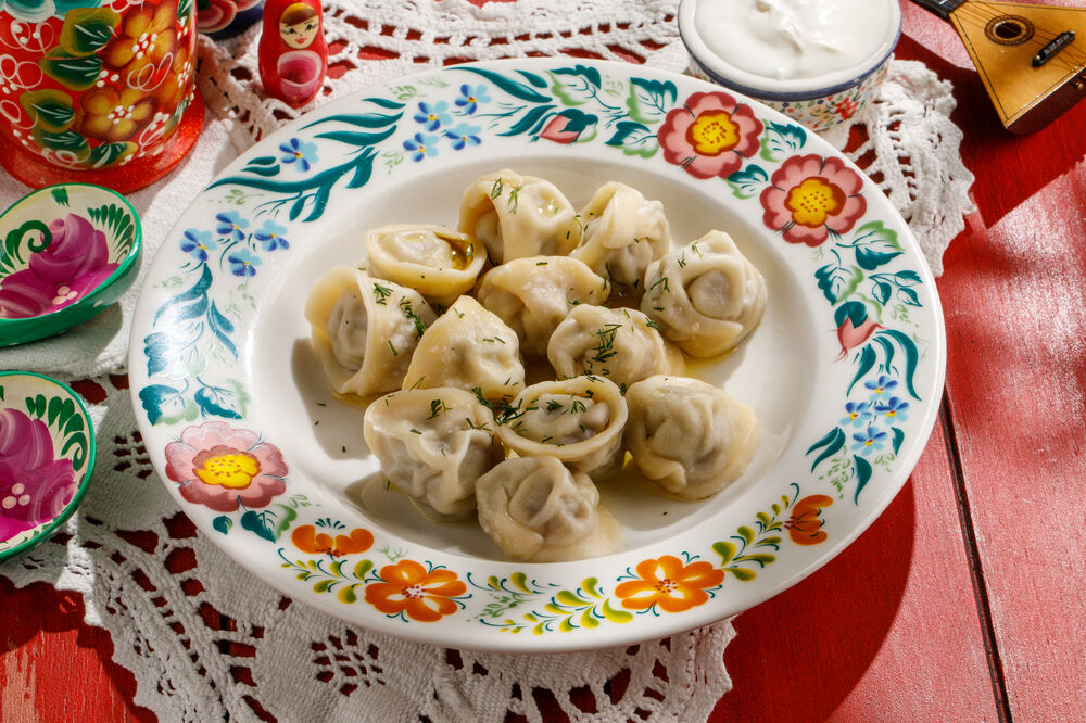 Siberian dumplings with meat