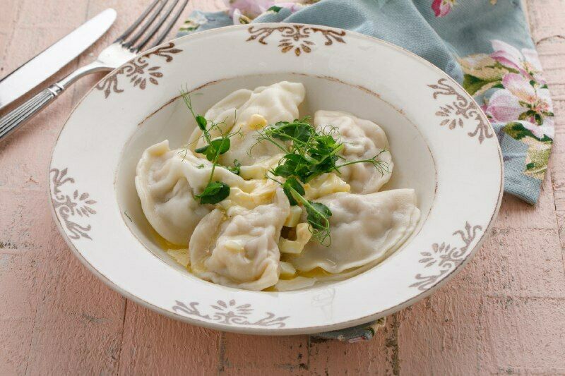 Dumplings with three types of Arctic fish
