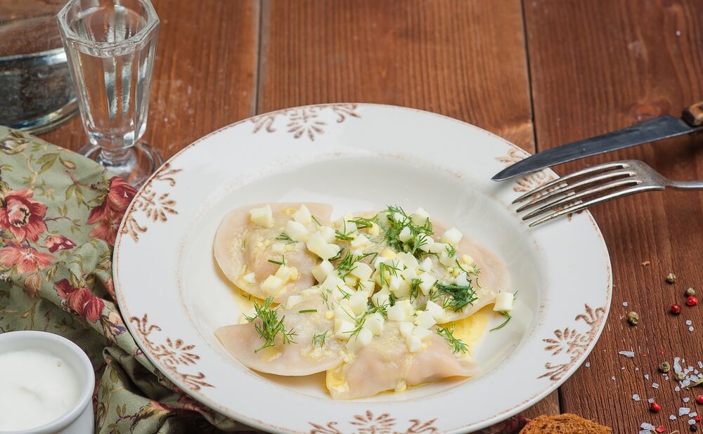Dumplings with three types of Arctic fish