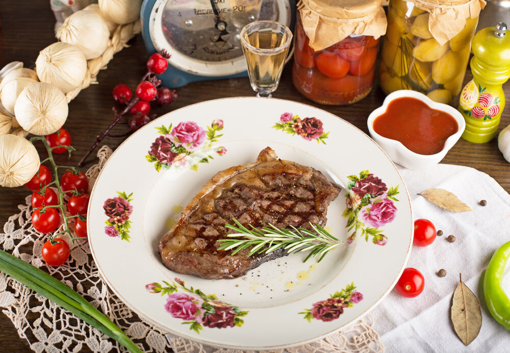 Bryansk beef steak with rosemary