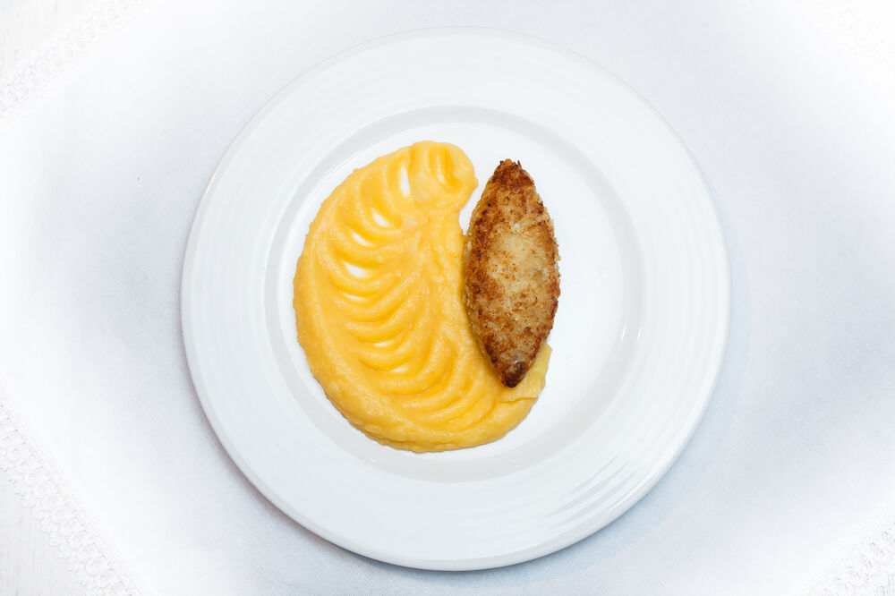 Fish Cutlet with pumpkin puree