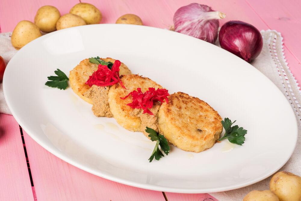 Картофельные котлеты с грибами