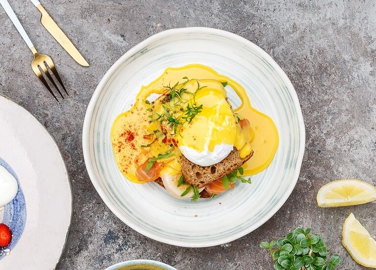 Benedict with salmon
