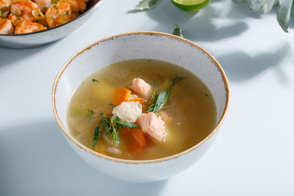  Fish soup with trout and pike perch