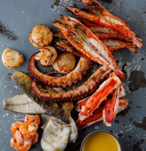 Grilled assortied seafood