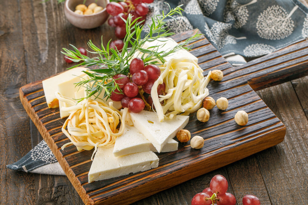 Assorted homemade cheese