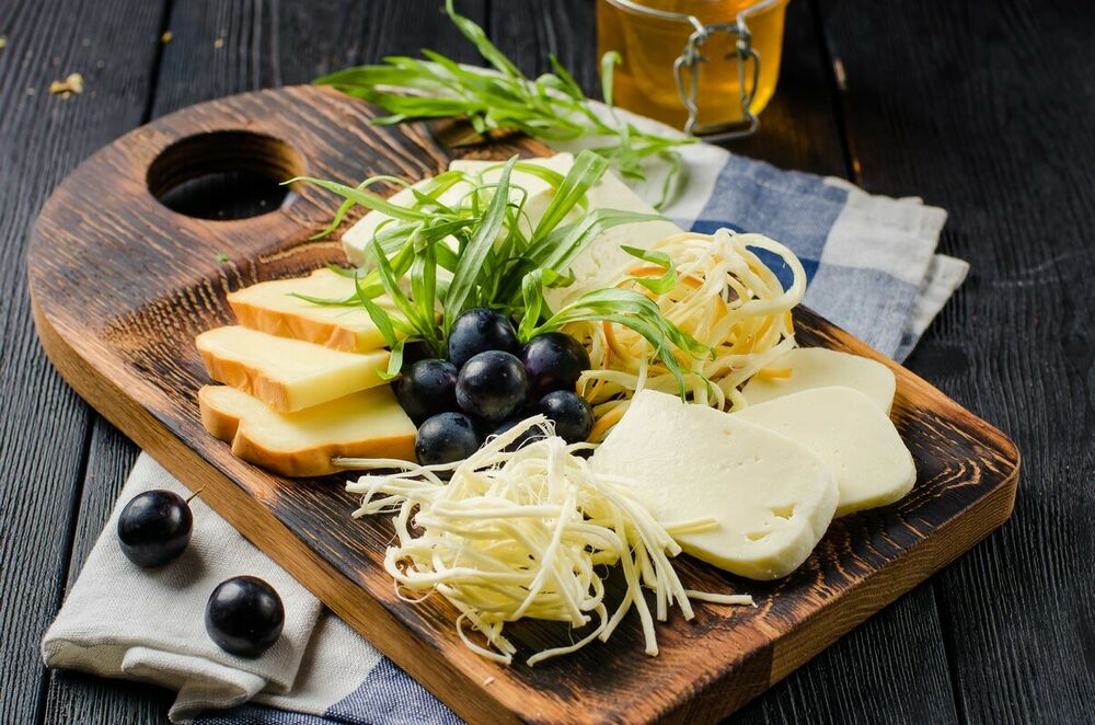 Assorted homemade cheese