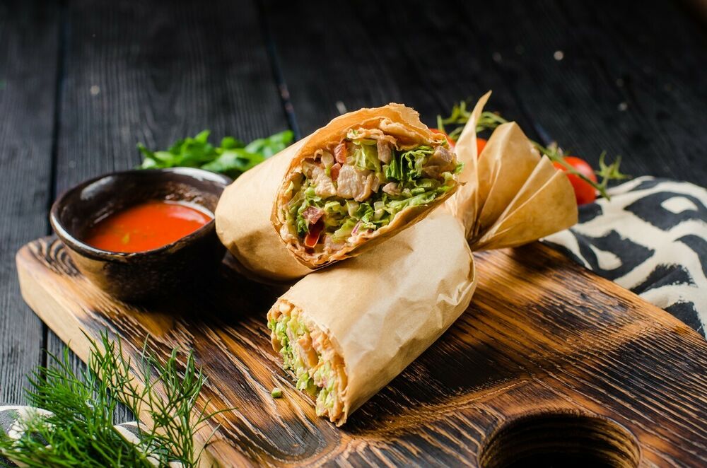 Shawarma with Satsebeli sauce