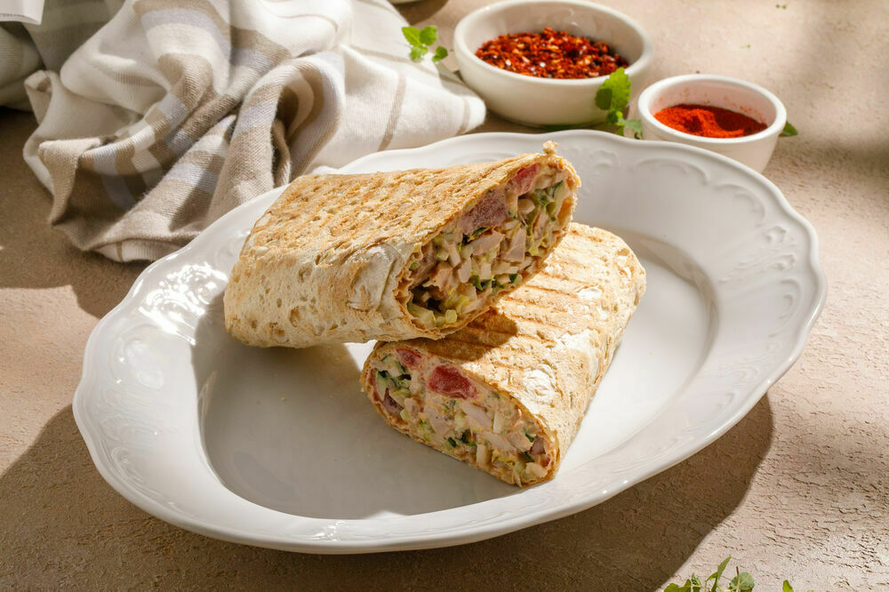 Shawarma with Satsebeli sauce