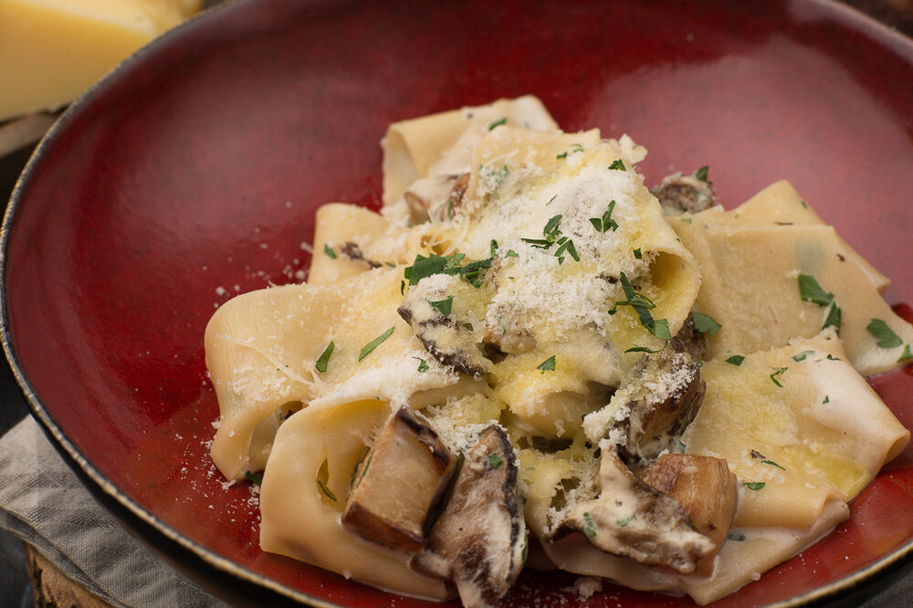 Pasta with porcini mushrooms