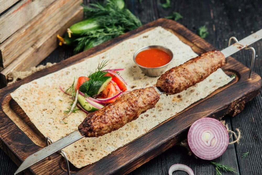 Lamb lyulya-kebab
