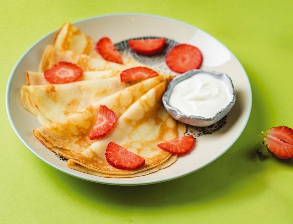 Children's pancakes with topping