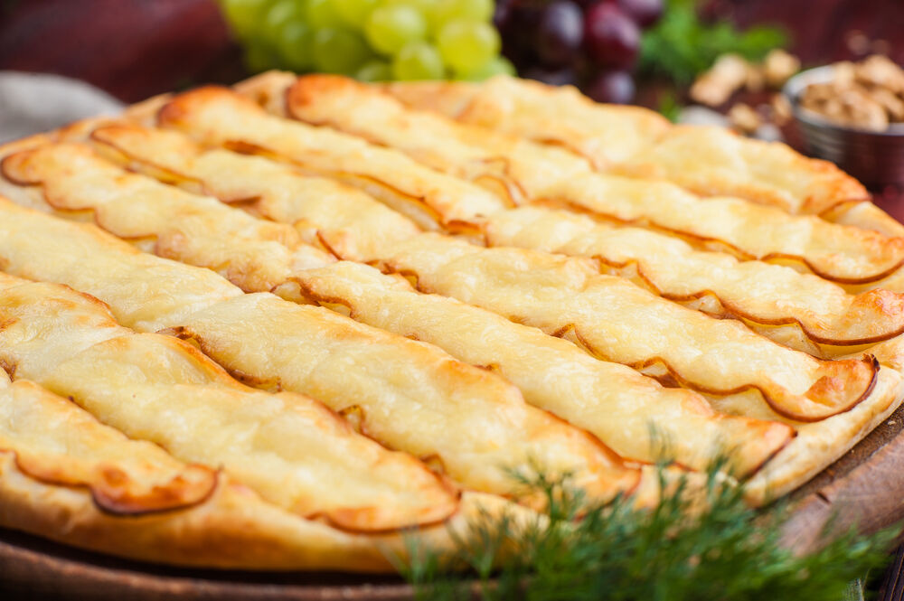 Khachapuri with smoked cheese