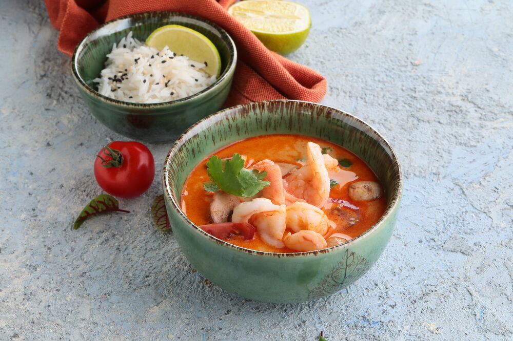 Tom Yum with shrimps