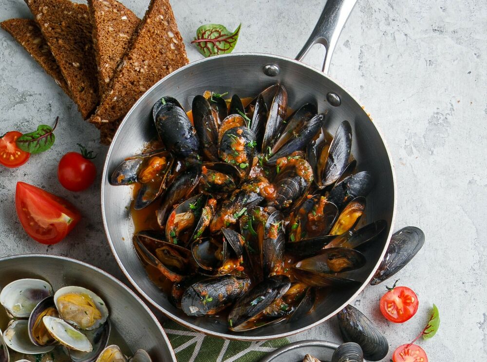 Saute of mussels