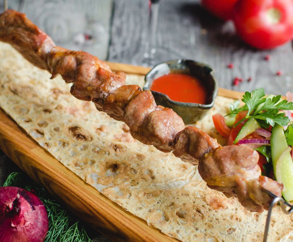 Veal shish kebab