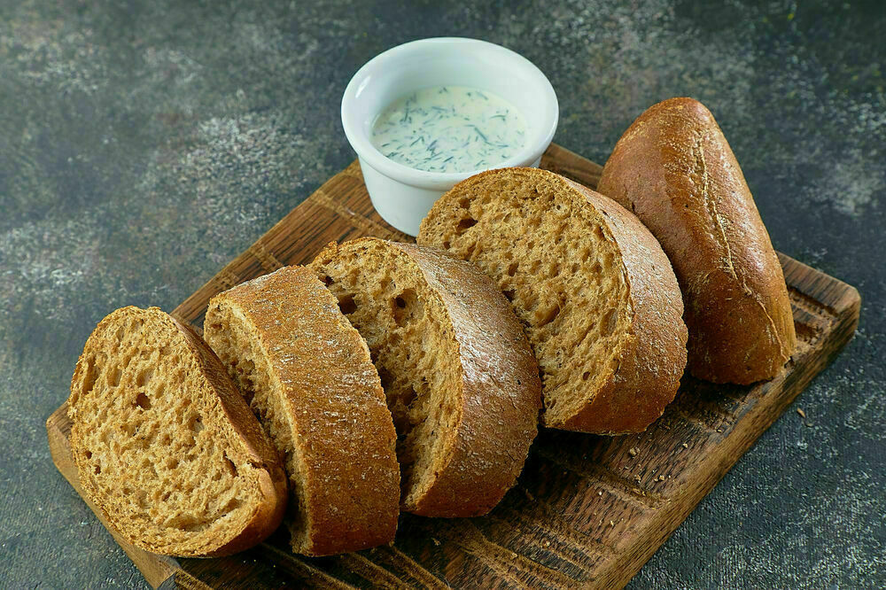 Homemade black bread