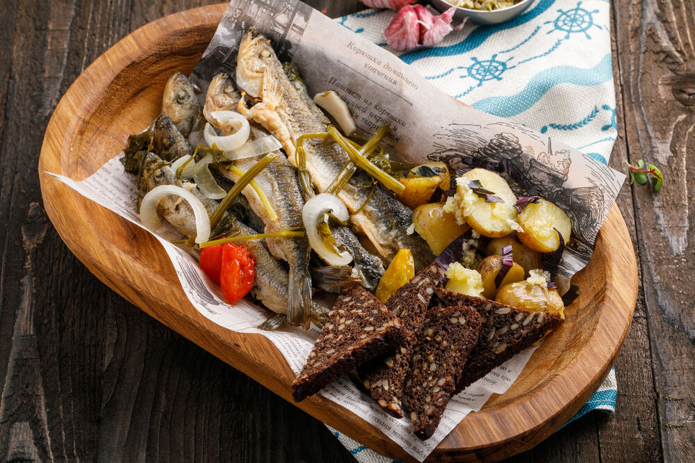 Marinated smelt in St. Petersburg style