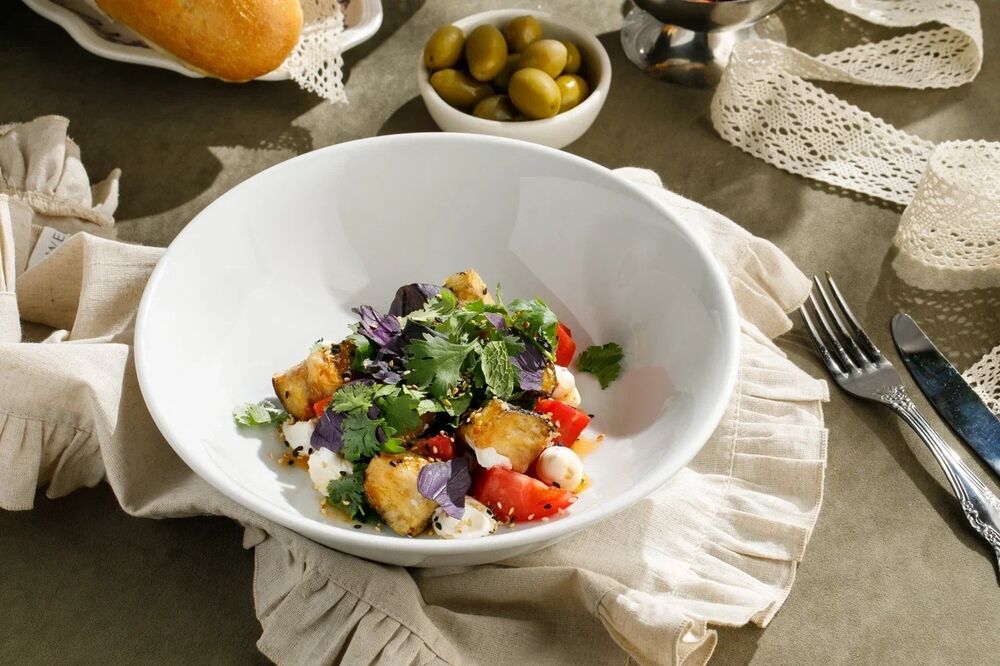 Crispy eggplant salad