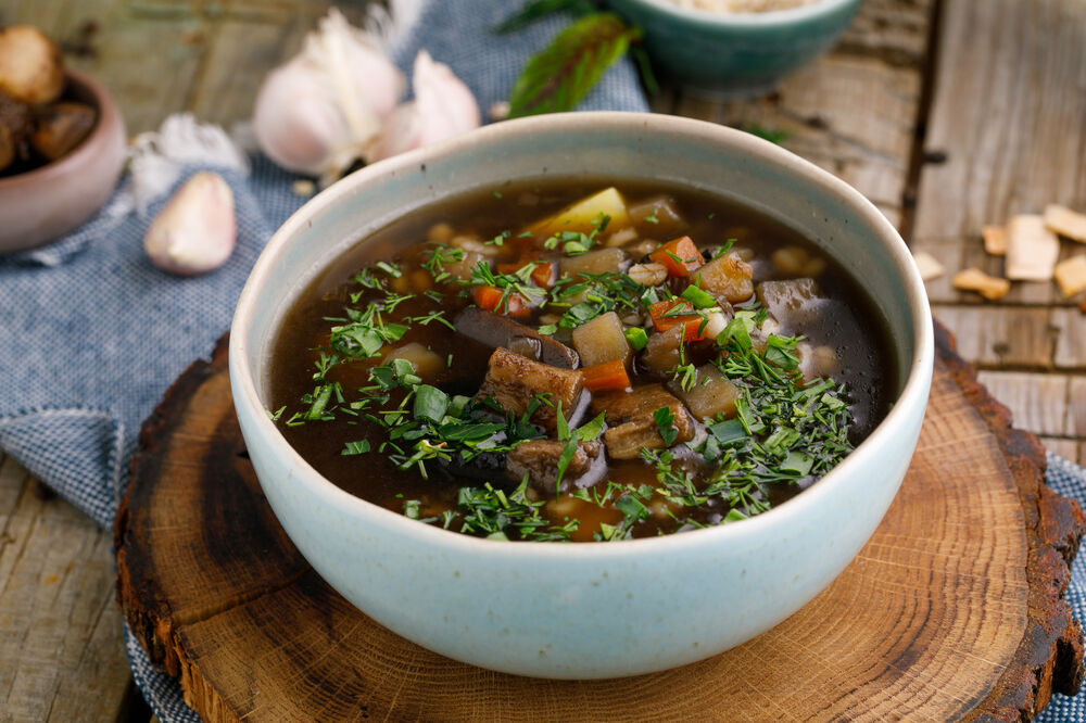 Orange-cap boletus soup