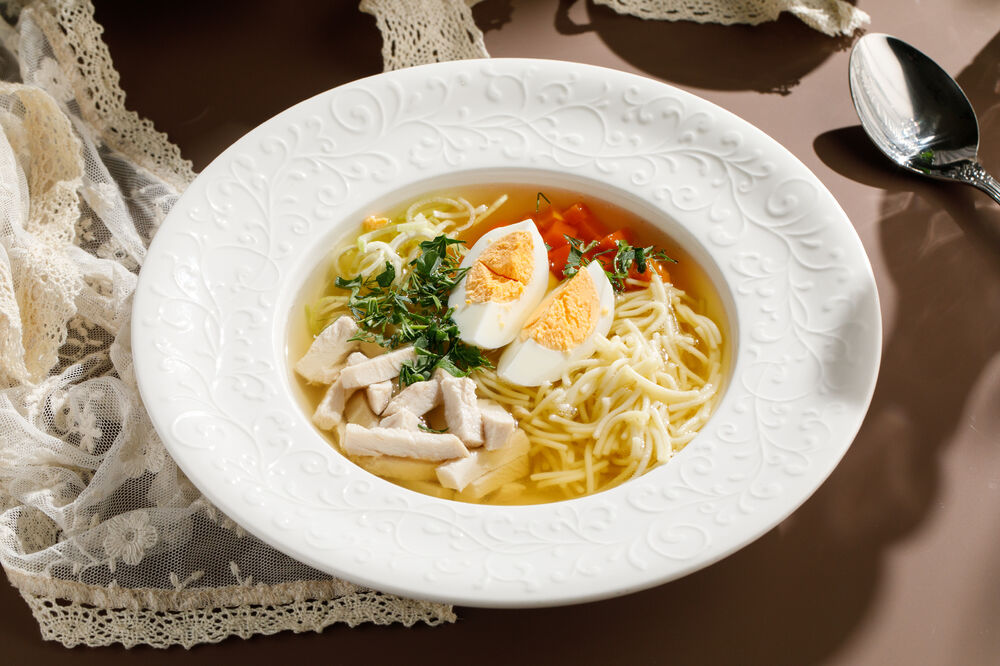 Суп с фермерским цыплёнком