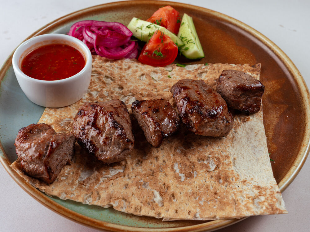 Pork shish kebab