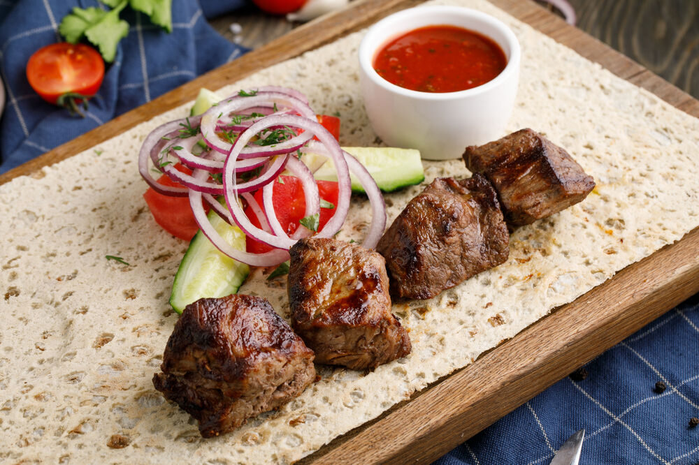 Veal shish kebab