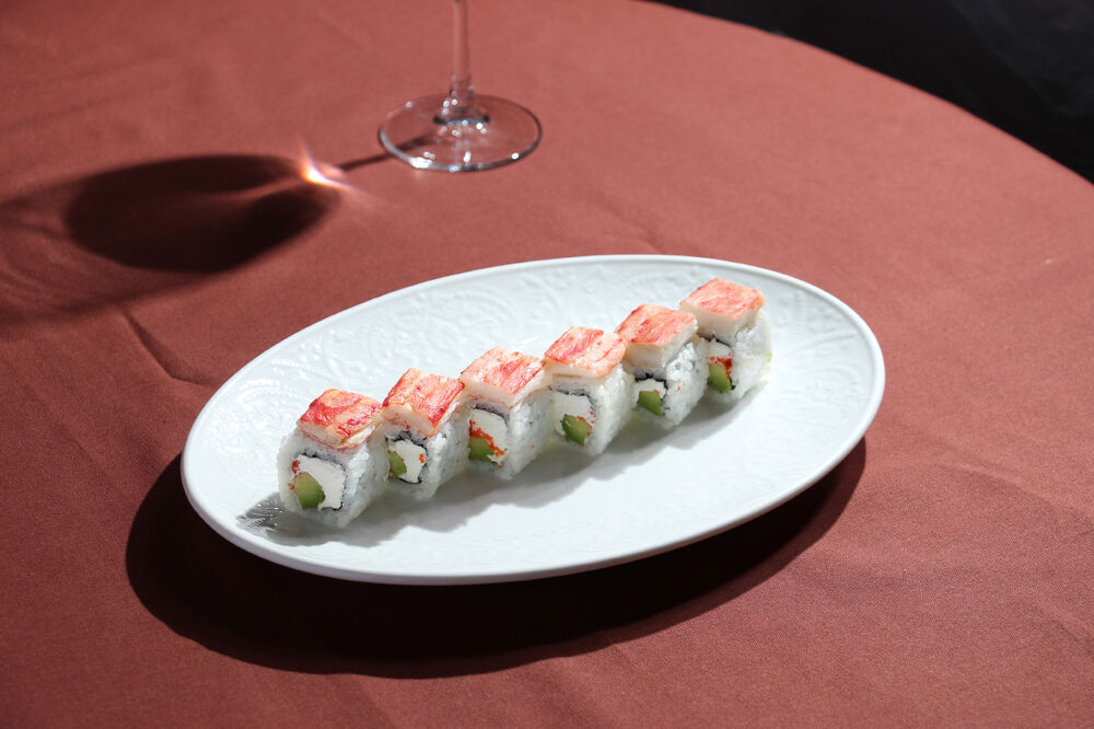 Philadelphia with crab