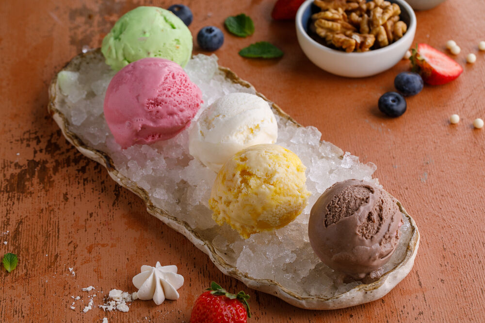  Ice cream in vanilla 1 scoop