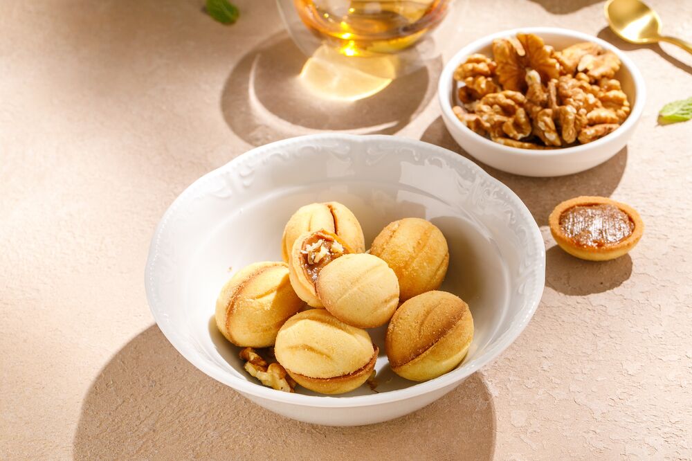 Nuts with boiled sweet condensed milk