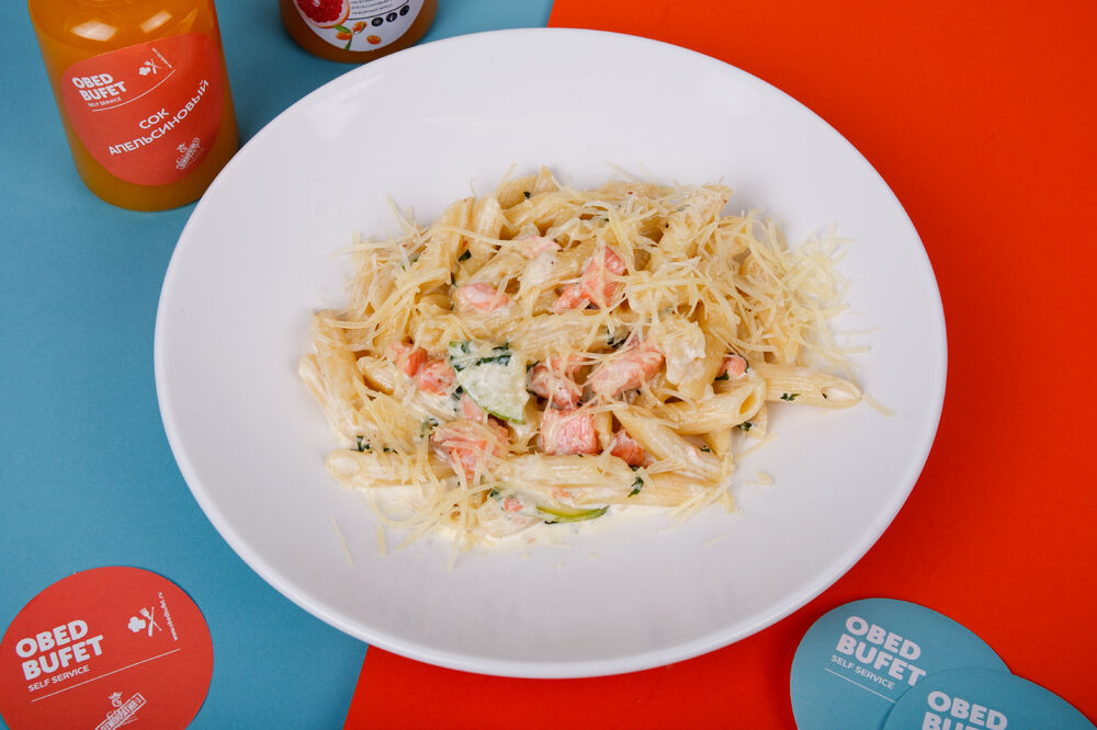 Pasta with red fish