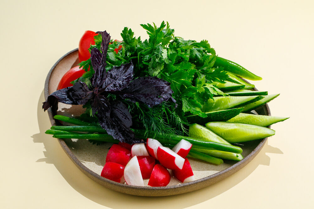 Seasonal vegetables and greens