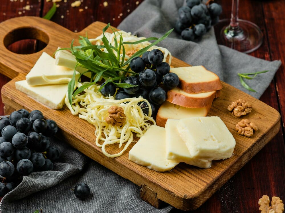 Assorted Georgian cheeses