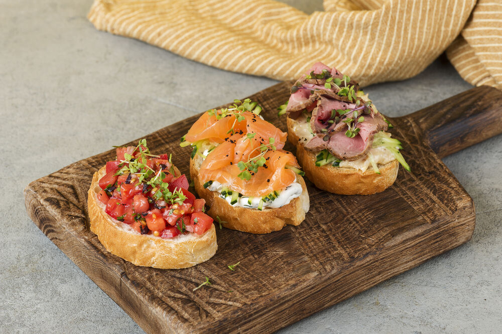 Assorted bruschette