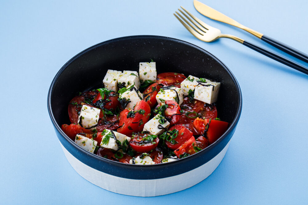 Tomato and Imeretian cheese salad